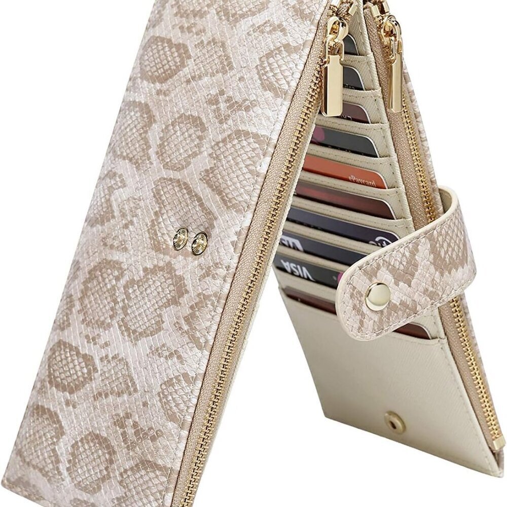 Women’s PU Vegan Leather Wallet RFID Blocking Large Capacity Organizer